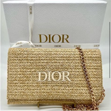 dior pouch raffia|Dior slg pouch.